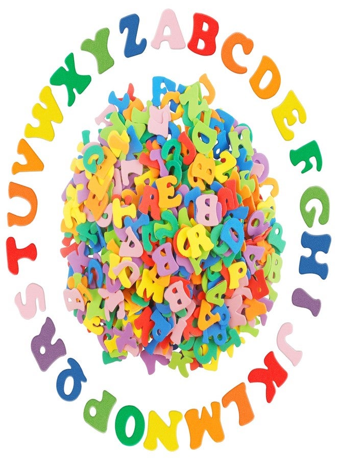 Notoke 540 PCS Foam Letter Alphabet Stickers, 9 Colors Self Adhesive A-Z Foam Stickers for Crafts, Foam Letter Supplies Stickers for DIY Crafts Scrapbooking Party Decorations - Image 1